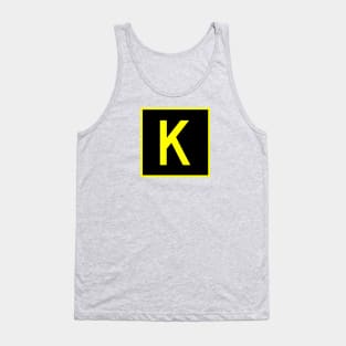 K - Kilo - FAA taxiway sign, phonetic alphabet Tank Top